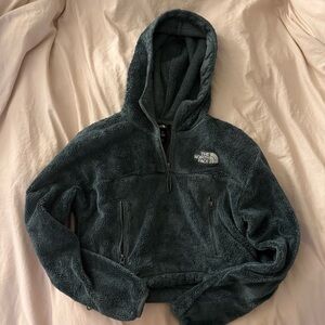 The North Face Green Fleece cropped pullover
